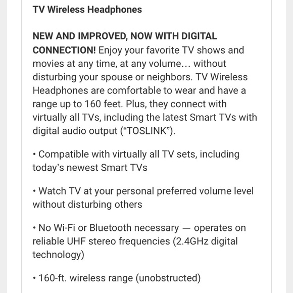 SHARPER IMAGE WIRELESS HEADPHONES - Picture 3 of 6